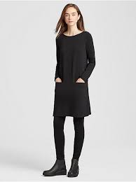 Free Standard Shipping Shop Eileen Fisher Sale Clearance Eileen Fisher Simple Dress Casual Black Dresses Casual Nice Dresses