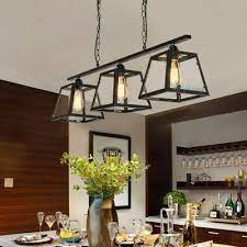 Farmhouse Kitchen Island Light 3 Lights Pendant Chandelier Ceiling Fixture Glass Ebay Farmhouse Light Fixtures Industrial Light Fixtures Island Light Fixtures