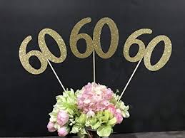 Amazon Com 60th Birthday Decoration 60th Birthday Centerpiece Sticks Glitter 60th Birth Birthday Centerpieces 60th Birthday Decorations Birthday Decorations