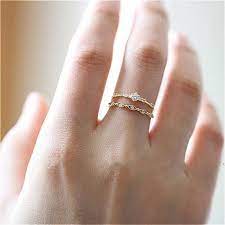 Dainty Crystal Stackable Finger Ring