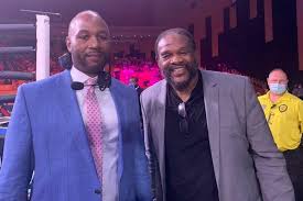 Lennox Lewis and Riddick Bowe in awkward meeting at PBC Pay Per View