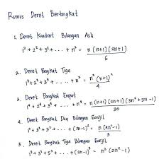 Paham ya dengan konsep barisan aritmatika bertingkat? Rumus Deret Bertingkat Sedang