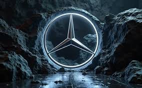 Download 4k, Mercedes-Benz metal logo ...