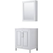 Medicine cabinets are important for storing medications in medical facilities. Wyndham Collection Wcv252530swhcxsxxmed White Daria 29 Single Free Standing Vanity Cabinet With Medicine Cabinet Less Vanity Top Faucetdirect Com