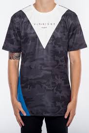 Ss Paneled Camo Tee Red From Vie Riche Avenue Attire