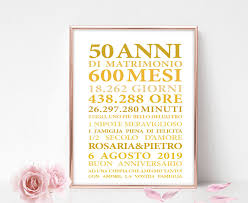 Quadretto Anniversario Di Matrimonio 50 Anni Insieme Etsy 50esimo Anniversario Di Matrimonio Anniversario Di Matrimonio Anniversario