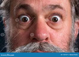 Wild Eyed Man stock image. Image of expressive, erratic
