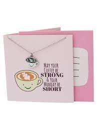 But don't take my word for it, just talk to the birthday parrot over here. Olive Funny Puns Birthday Cards Necklace Gifts For Coffee Lovers Quan Jewelry