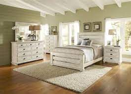American woodcrafters accera 26 in. Progressive Furniture Willow White 2pc Bedroom Set With King Slat Bed Distressed White Bedroom Furniture White Wood Bedroom Furniture Wood Bedroom Sets