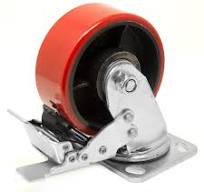 WEN CA7534B 4-Inch 530-Pound Capacity Double-Bearing Cast Iron and  Polyurethane Swivel Plate Caster with Brake