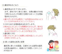 鼻洗浄の注意事項 画像 蓄膿 副鼻腔炎 膿