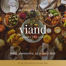Today S Wordoftheday Is Viand Language Thanksgiving Dictionary Merriamwebster Weird Words Word Definitions Rare Words