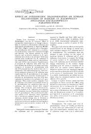 EFFECT OF INTERSPECIFIC TRANSFORMATION ON LINKAGE RELATIONSHIPS OF MARKERS  IN <italic toggle='yes'>HAEMOPHILUS INF