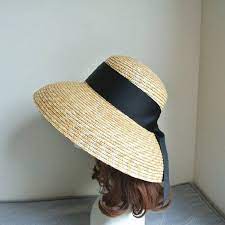 French Retro Summer Sun Hat Holiday Beach Black Big Bell Etsy Summer Sun Hat Sun Hats Hats For Small Heads