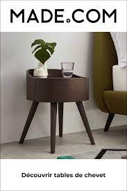odie table de chevet chene teinte fonce table de chevet table de chevet scandinave table de nuit