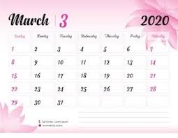 Cute March 2020 Calendar Schedule For New Class Printable Calendar Template Calendar Template Printable Calendar Printable Calendar Template