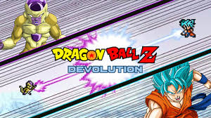 Our addicting dragon ball z games include top releases such as dbz vs naruto, dbz ultimate power 2 and dragon ball z devolution. Dragon Ball Z Devolution Super Saiyan God Super Saiyan Goku Vs Golden Frieza Youtube