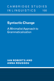 (a) the change syntactic change in medieval french. Syntactic Change