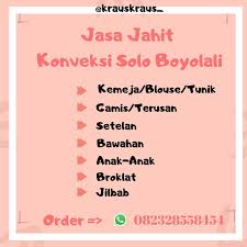 Pemkab belu diundang ikuti turnamen el tari memorial cup 2021. Jasa Jahit Konveksi Solo Boyolali Semua Baju Shopee Indonesia