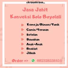 Daftar harga from paparinapenjahit.files.wordpress.com we did not find results for: Jasa Jahit Konveksi Solo Boyolali Semua Baju Shopee Indonesia