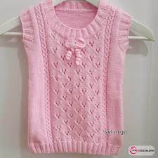 Pembe Renkli Kurdeleli El Isi Cocuk Suveter Modeli Ev Duzenleme Baby Knitting Patterns Suveter Orgu