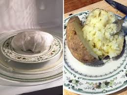 Line a baking sheet with parchment paper or a silicone baking mat; Review Trying Tiktok Hack To Make Perfect Baked Potato Fast Photos
