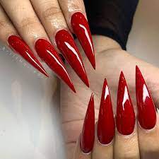 Users rated the darling vs. Brittnay Lopez On Instagram It Wouldn T Be Halloween If I Didn T Do A Bunch Of Long Red Stilettos Red Stiletto Nails Long Red Nails Long Pointed Nails