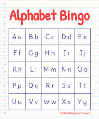 Automatic alphabet letters generator tool. Alphabet Bingo