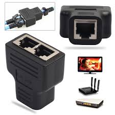 New Rj45 Splitter Adapter 1 To 2 Dual Female Port Cat5 Cat6 Lan Ethernet Sockt Network Connector Ethernet Cable Rj45 Adapter Plug