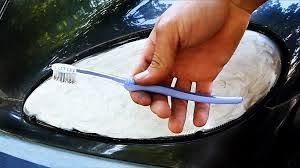 Headlight Restoration Using Toothpaste How To Clean Headlights Clean Headlights With Toothpaste Car Cleaning Hacks
