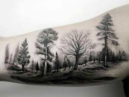 Waldtattoo Symbolische Bedeutung Attraktive Designideen Innenarm Tatowierungen Baum Tattoo Designs Wald Tattoo