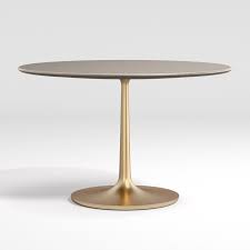 Nero 48 Concrete Dining Table With Brass Base In 2020 Dining Table Marble Lacquer Dining Table Marble Dining