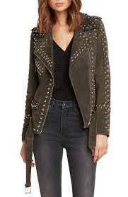 Willow Clay Studded Suede Moto Jacket Nordstrom Suede Moto Jacket Jackets Moto Jacket