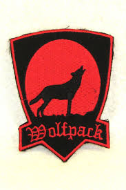 Black And Red American Flag Patch Meaning Wolf Pack Red On Black Small Badge Patch For Biker Vest Sb726