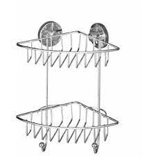 Ambiance tropicale garantie et rangement compact ultra pratique avec. Vacuum Loc Etagere Murale D Angle Salle De Bain Sans Percage 2 Niveaux Bari Wenko