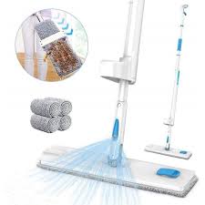 Machine pour laver le sol. Balai Lave Sol Avec Vaporisateur Auto Nettoyage Serpillere Pour Tous Les Sols Chiffon En Microfibre Reutilisables 4 Pcs Balai Sp Cdiscount Electromenager