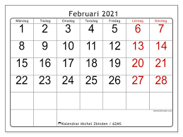 Så klicka på den röda knappen för att fortsätta till utskriftssidan. Kalender Februari 2021 For Att Skriva Ut 62ms Michel Zbinden Se
