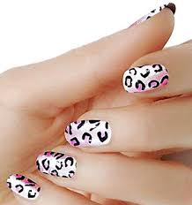 Cheetah print nail design > 14 purple and pink. Pink Leopard Print Color Wraps Real Nail Polish Strips M 100 Street Art Ebay