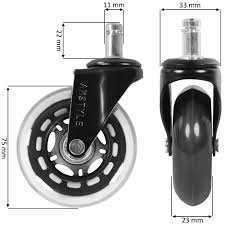 Frank h aus wgut, dass es nach so langer zeit noch ersatzteile für ältere bürostühle gibt. Finebuy 5er Set Universal Burostuhlrollen O 75mm Stift 11mm Gummi Rollen Leise Hartboden Rollen