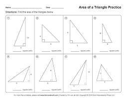 Area Of A Triangle Worksheet Google Search Triangle Worksheet Triangle Math Math Worksheets