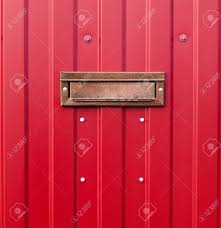 I'm in love with the red screen door surrounded by greenery! Mail Box On The Fence The Outer Part Of The Mailbox On The Fence Stock Photo Picture And Royalty Free Image Image 67747551