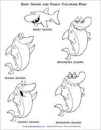 Baby Shark Family Coloring Pages Shark Coloring Pages Family Coloring Pages Baby Shark