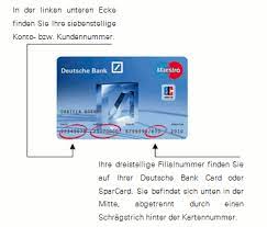 Being diagnosed with cancer is a shock that hits you hard. Kartennummer Deutsche Bank Debit Card