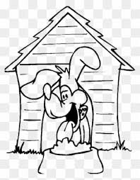 Skyscraper with two trees in front. Dog House Coloring Page Free Collection Coloring Book Free Transparent Png Clipart Images Download