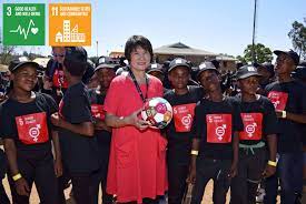 Norway's pm moves to allay children's coronavirus fears. Sdg Advocates Erna Solberg And Dho Young Shim Participate In The Launch Of The First Women S Football League In The Township Of Alexandra In Johannesburg South Africa Sdg Advocates
