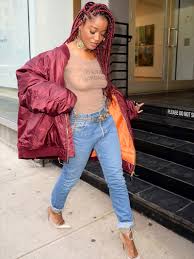Keke Palmer Braless in Sheer Top Out on the Street - Taxi Driver Movie