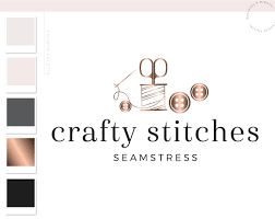 Create your perfect logo fast & easy. Crafty Stitches Logo Design Macarons And Mimosas
