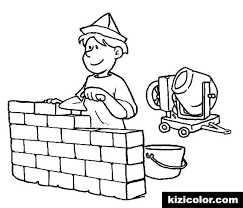 Find more construction worker coloring page pictures from our search. Construction Worker Building A Wall On Jobs Kizi Free 2021 Printable Super Coloring Pages For Children Coloring Pages