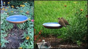 Easy Diy Diy Bird Bath For Cage Tomato Cage Bird Bath Bird Bath Tomato Cages Diy Garden Projects