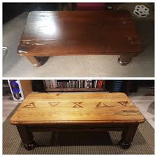 I only did the top, just to get a little more life out of it. Refurbished A Coffee Table For The Games Room Added A Touch Of Witcher To It Witcher